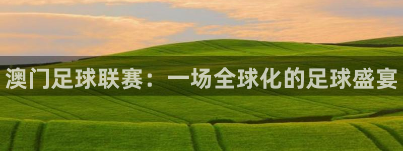澳门足球联赛：一场全球化的足球盛宴
