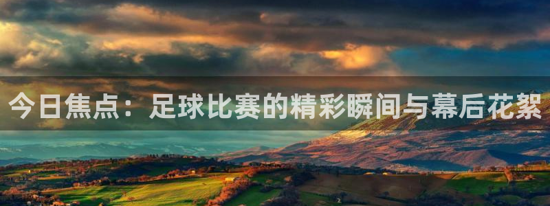  今日焦点：足球比赛的精彩瞬间与幕后花絮
