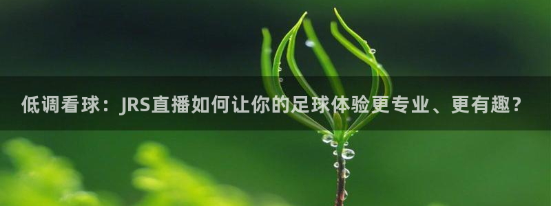 球神体育直播官网：低调看球：JRS直播如何让你的足球体验更专业、更有趣？